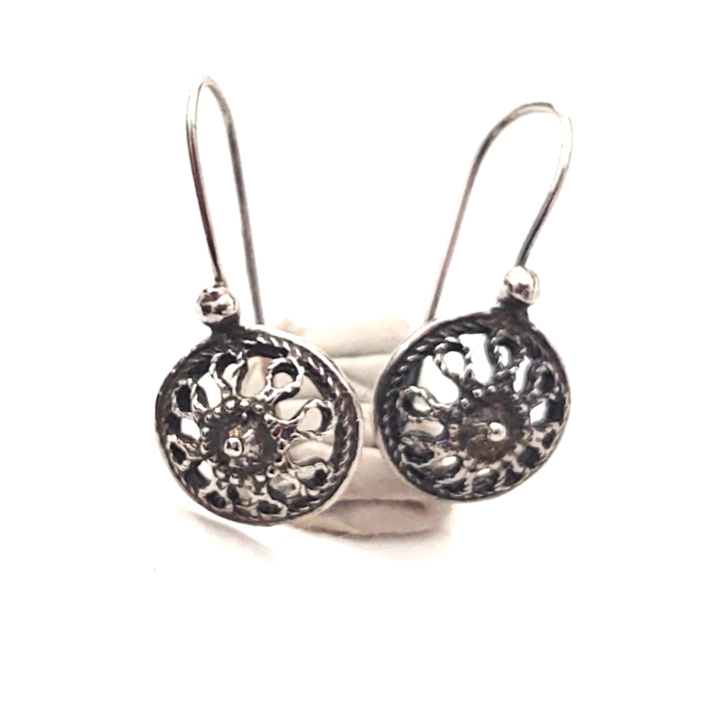 Vintage Sterling Silver Drop Earrings